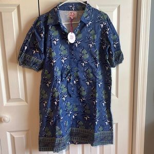 Victoria Dunn Orchid Dress Colbalt L NWT